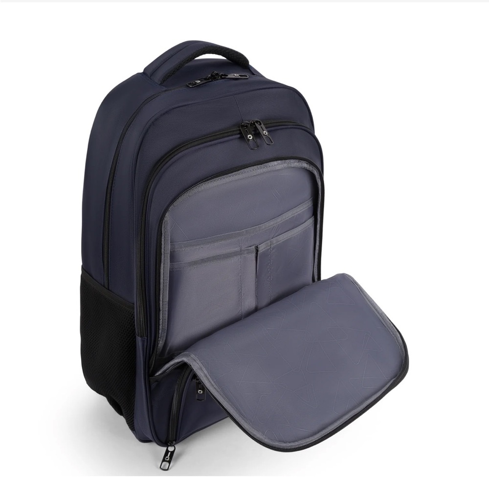 New! Dejuno Men's Black Laptop Backpack 20” with Multiple Compartments - Picture 5 of 12